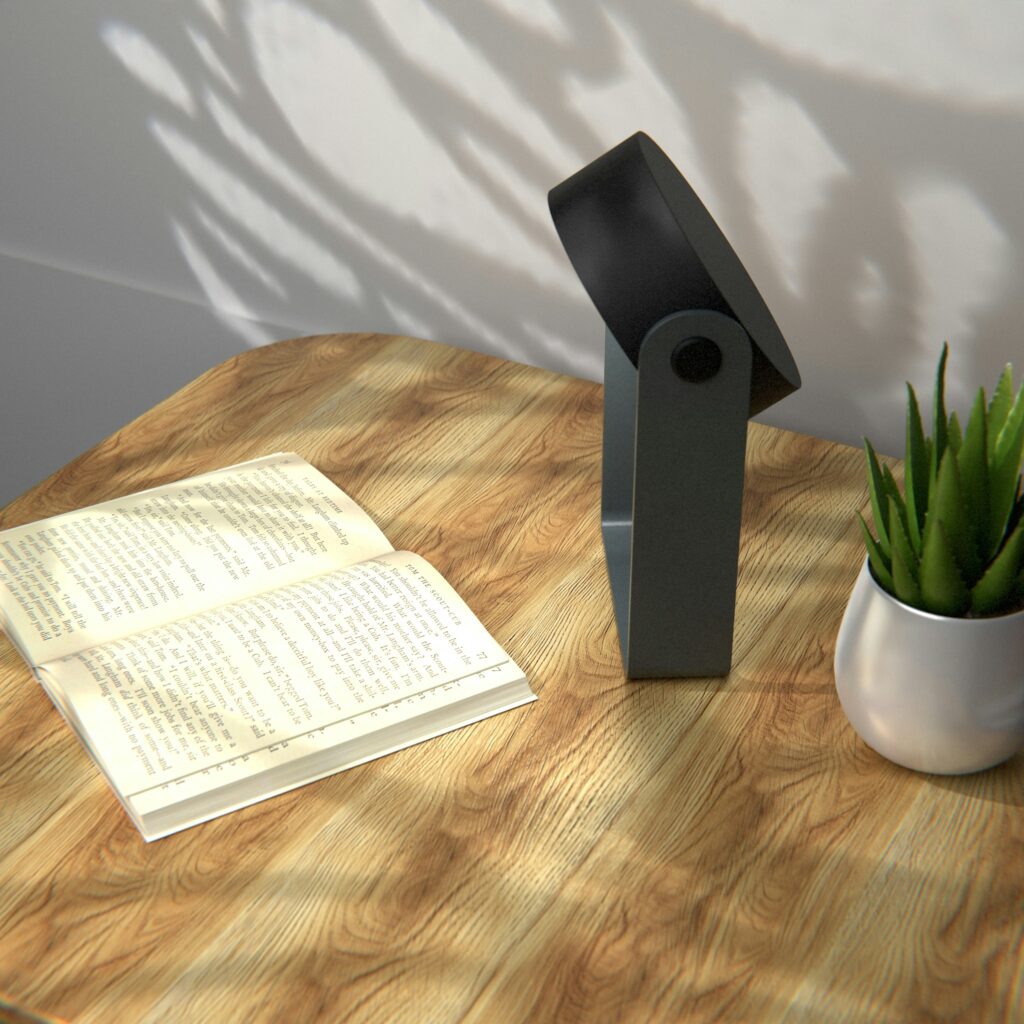 Open book on a study desk in warm light