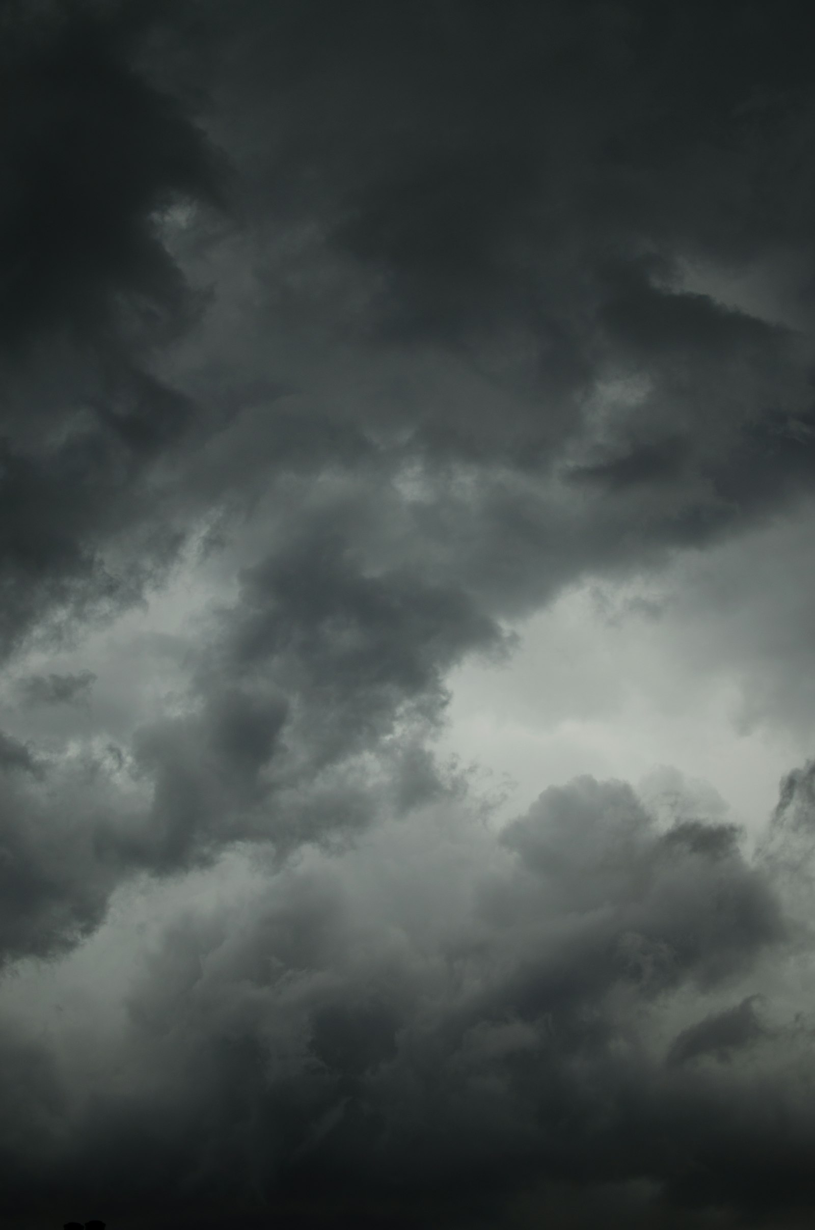 Dark grey storm clouds filling the sky